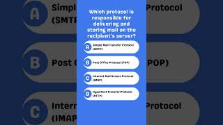 Which protocol delivers and stores mail on recipients server [upl. by Malilliw]