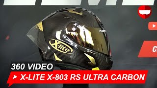 XLite X803 RS Ultra Carbon Gold Edition Helmet  ChampionHelmetscom [upl. by Asenab]