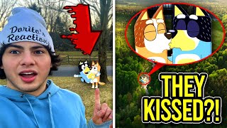 DRONE CATCHES BANDIT amp CHILLI KISSING IN REAL LIFE BLUEY PARENTS [upl. by Gies695]