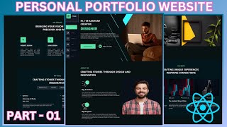 How To Make Personal Portfolio Website using React Js  PART  01 [upl. by Deborath]