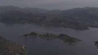 Florø Stabben fyr Nærøyane Hovden Gåsøy Kalvåg Frøya  Flying Over Norway [upl. by Adiarf]