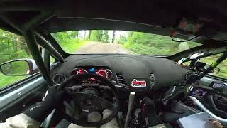 Ford Fiesta ST rally car onboard  2022 Southern Ohio Forest Rally  SS8  Top Gun North Short [upl. by Nomzzaj]