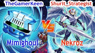 Mimighoul Vs Nekroz  TheGamerKeen Vs ShuritStrategist  High Rated  Dueling Book [upl. by Morell500]