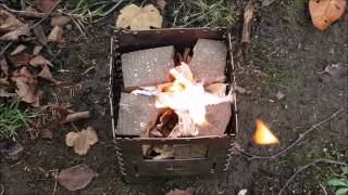 BUSHBOX XL MADE BY BUSHCRAFT ESSENTIALS  Swedish fire log method [upl. by Naujaj]