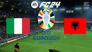 WŁOCHY vs ALBANIA  UEFA UERO 2024  FIFA 24 28072024 [upl. by Sabelle]