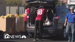 AZ Cardinals help feed families in need [upl. by Llenal]