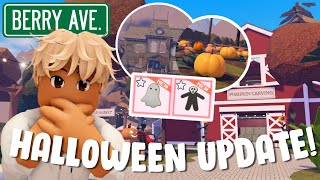 BERRY AVENUE HALLOWEEN UPDATE 38 🎃 new vehicles haunted house pumpkin patch tv channels [upl. by Blunt]