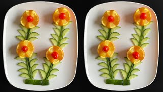 Beautiful Fruits Decoration Gaye Holud’s Fruits Decoration Easy Fruits Art Fruit carving Garnish [upl. by Annairoc786]