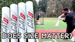 32 vs 33 vs 34  BBCOR Baseball Bat Test with the Marucci Cat8 [upl. by Alexi]