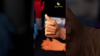 Orange Nitrile Gloves  قـفـازات نـتـريـل الطـبـيــة [upl. by Talanta26]