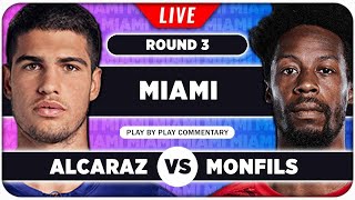 ALCARAZ vs MONFILS • ATP Miami Open 2024 • LIVE Tennis PlaybyPlay Stream [upl. by Eidroj]