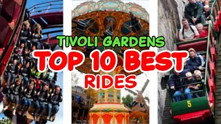 Top 10 rides at Tivoli Gardens  Copenhagen Denmark  2022 [upl. by Acirdna]