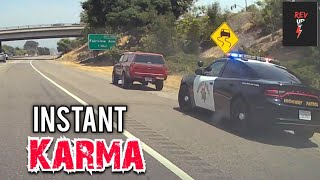 INSTANT KARMA BEST  Drivers busted by cops for speeding brake checks Bad driving Instantjustice [upl. by Adleremse536]