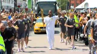 Didier Drogba carries the London 2012 Olympic torch [upl. by Alika213]