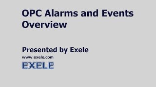 Overview of OPC Alarms and Events OPC AampE [upl. by Suu680]