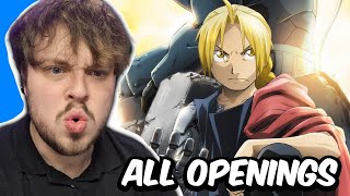 I Reacted To Every Fullmetal Alchemist Brotherhood Opening And Ending 15 [upl. by Legnaros175]