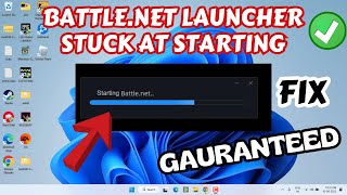 battlenet launcher stuck at starting  not launching Fix [upl. by Deming]