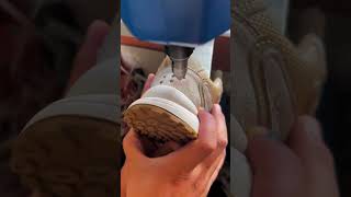 Shoe breathable drilling rivet process [upl. by Solhcin]