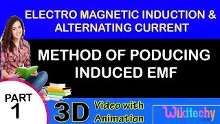 Method of producing induced emf  Electro Magnetic Induction And Alternating Currentphysics notes [upl. by Gnep290]