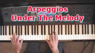 Piano Lesson On Putting Arpeggios Under The Right Hand Melody Notes [upl. by Stoddard962]