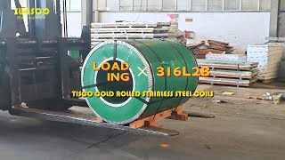 TISCO 316L 2B stainless steel coil loading [upl. by Ardisj]