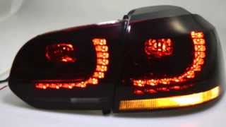 LED Rückleuchten VW Golf 6 rotschwarz im RLook SWTuning [upl. by Schaab]