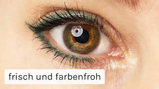 Frisches farbenfrohes AugenMakeUp mit Grün und Gold [upl. by Blanchard]