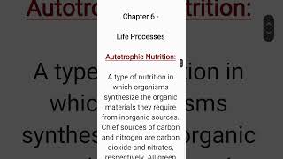 What is Autotrophic Nutrition Class 10 Biology Chapter 6 [upl. by Aihsenor]