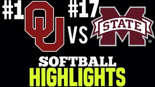 OU vs Mississippi State College Softball 2024 Mary Nutter [upl. by Tyrus]