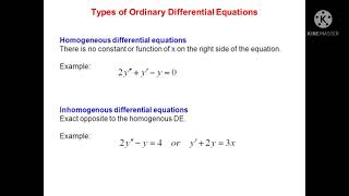 difference between homogeneous and non homogeneous differential equations with examples [upl. by Tews]