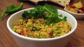 Paneer Bhurji  Sabzis  Indian Vegetarian Recipes [upl. by Panchito897]