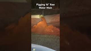 Pigging 16” Raw Water Main satusfying satisfying [upl. by Lutim]