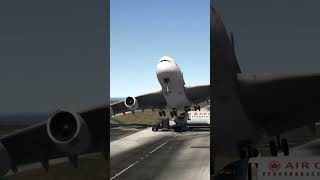 Plane Carrier Truck Accidently Came During Airbus a380 Landing [upl. by Kingsly]