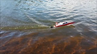 Mini Lancha Vitality FT007  Mini RC Speed Boat Serpent 2 Helion Lagos Sport  RUN  ECBROCK RC [upl. by Karame]