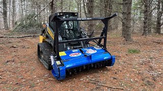 NEW HOLLAND 345 amp OSMA SSQ 160 MULCHER FIRST USE ITS A BEAST [upl. by Erny]