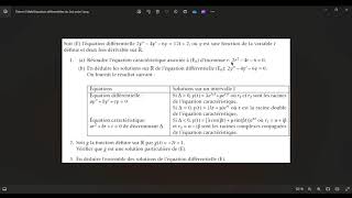 Equations différentielles du 2nd ordre [upl. by Eedak]