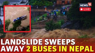 Nepal Landslide News LIVE Landslide In Nepal Sweeps Two Buses Carrying More Than 60 People  N18L [upl. by Letnahc861]