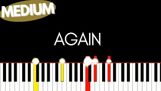 Janet Jackson  Again  Medium Piano tutorial [upl. by Fahland]