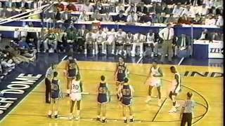 1990 Indiana High School Basketball Final Entire 4th Quarter Damon Bailey [upl. by Drawd]