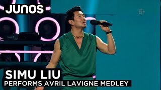 Simu Liu performs a medley of Avril Lavigne hits  2023 Juno Awards [upl. by Enelrad]