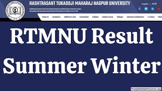 RTMNU Result 2024 Summer Winter UG PG Result  nagpuruniversityacin [upl. by Aivuy]