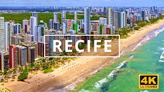 Recife Brazil 🇧🇷  4K Drone Footage [upl. by Anirbas]