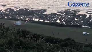 Cliff rescue at Westward Ho [upl. by Adnarem]