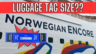 Norwegian Encore Whats the luggage tag size [upl. by Kinimod]