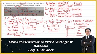 Stress and Deformation Part 2  Mechanics of Deformable Bodies Strength of Materials [upl. by Gwenni303]