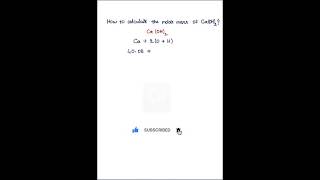 Molar masseasy trick to calculate the molar massHow to calculate the molar mass of CaOH2 [upl. by Cavuoto]