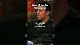 word of the day ACRIMONIOUS shorts enrichyourvocabulary learnvocabulary wordoftheday friends [upl. by Germana814]