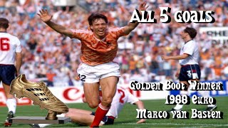 Marco Van Basten Golden Boot Winner at the Euro 88 [upl. by Avril]