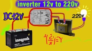 how to dc power inverter 12v battery to 220v [upl. by Gauntlett]