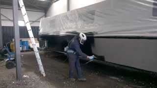 Two pack narrow boat hull blacking [upl. by Neumeyer]